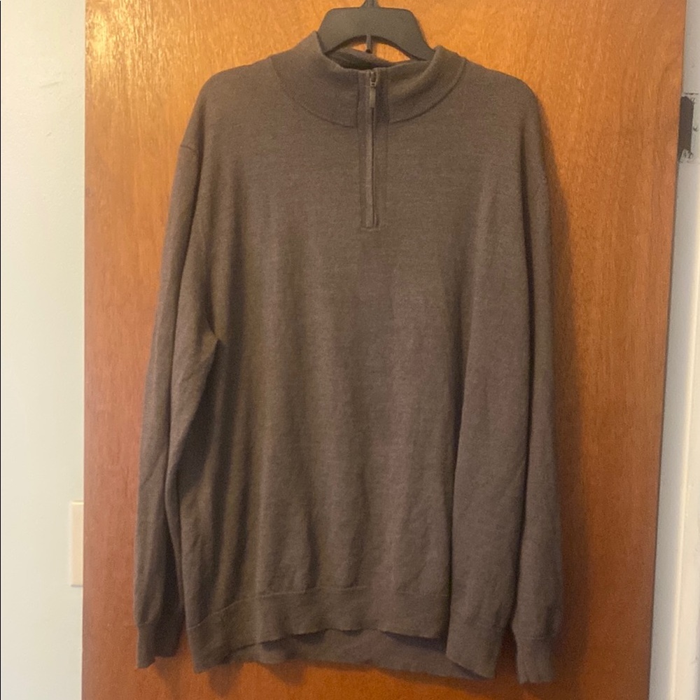 Club Room Brown Zip Up Sweater